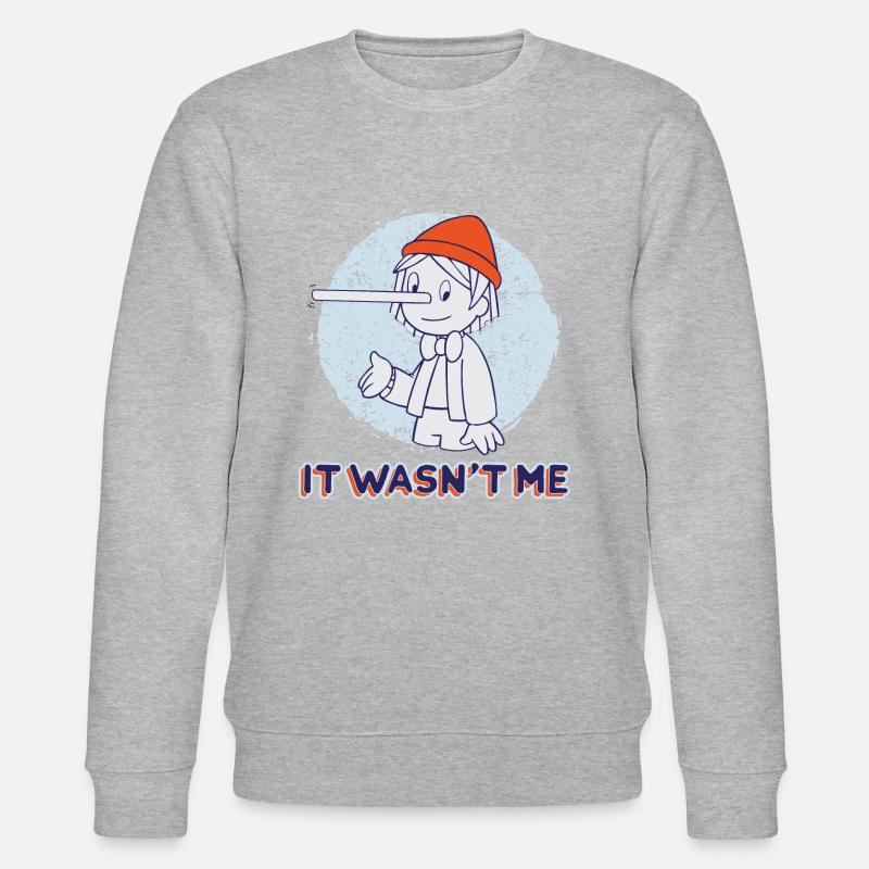 Pinocchio - It Wasn´t Me - Stanley/Stella CHANGER Unisex Organic Sweatshirt - heather grey