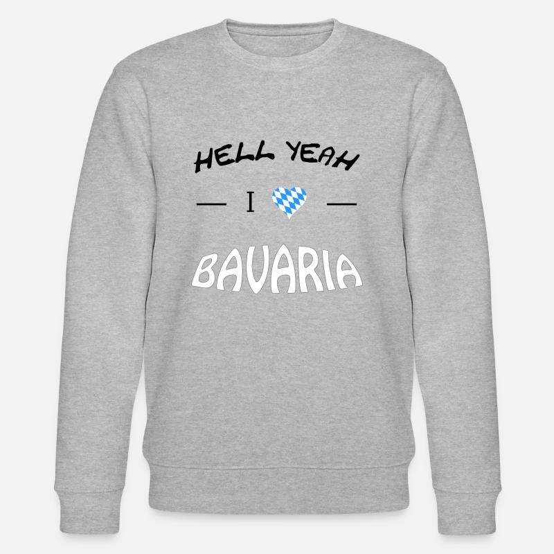 Hell Yeah i love Bavaria - Stanley/Stella Unisex Bio-Sweatshirt CHANGER  - Grau meliert