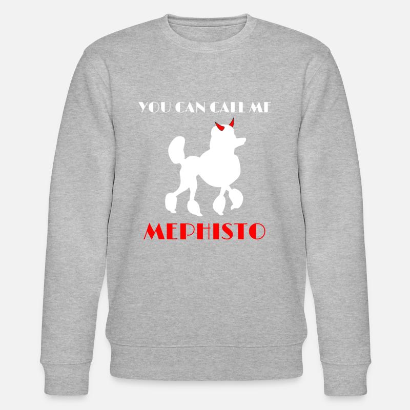 Caniche Mephisto Faust Goethe Sort - Sweat bio CHANGER Stanley/Stella Unisexe - gris chiné