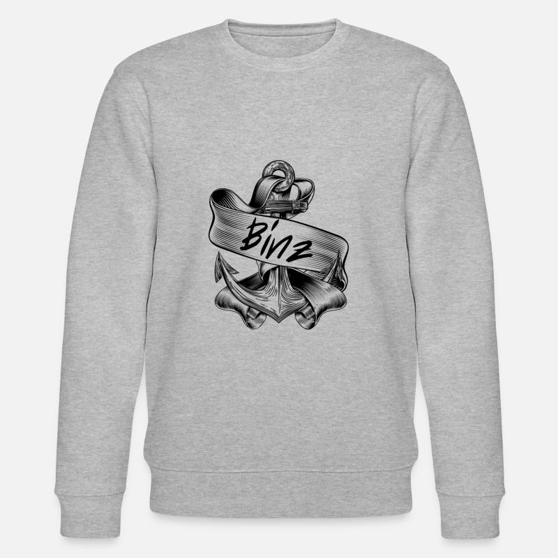 Binz Ostseebad Anker-Ostsee - Stanley/Stella Unisex Bio-Sweatshirt CHANGER  - Grau meliert