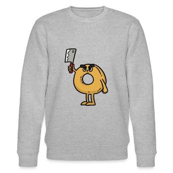 Cereal killer - Stanley/Stella CHANGER Unisex Organic Sweatshirt - heather grey - Front - Nik (191cm) & Marisol (170cm)
