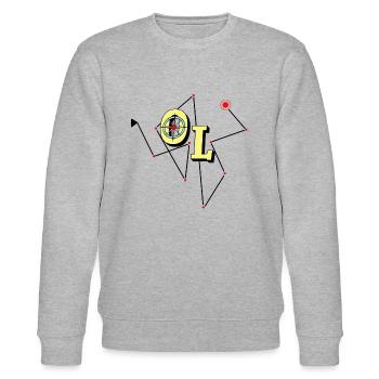 OL, Orientierungslauf - Stanley/Stella Unisex Bio-Sweatshirt CHANGER  - Grau meliert - Vorne - Nik (191cm) & Marisol (170cm)