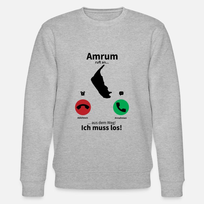Amrum ruft an... - Stanley/Stella Unisex Bio-Sweatshirt CHANGER  - Grau meliert
