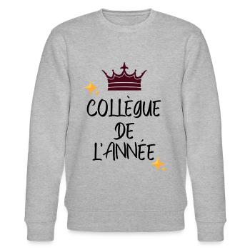 collègue de l'année cadeau - Sweat bio CHANGER Stanley/Stella Unisexe - gris chiné - Devant - Nik (191cm) & Marisol (170cm)