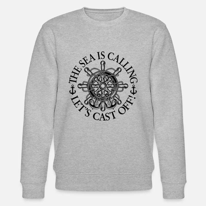 The sea is calling - let's leave! - Stanley/Stella CHANGER Unisex Organic Sweatshirt - heather grey