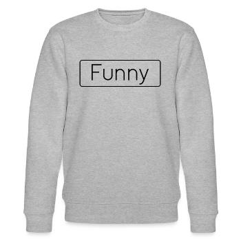 Lustig Minimalistisch Glücklich Wohlfühlen - Stanley/Stella Unisex Bio-Sweatshirt CHANGER  - Grau meliert - Vorne - Nik (191cm) & Marisol (170cm)