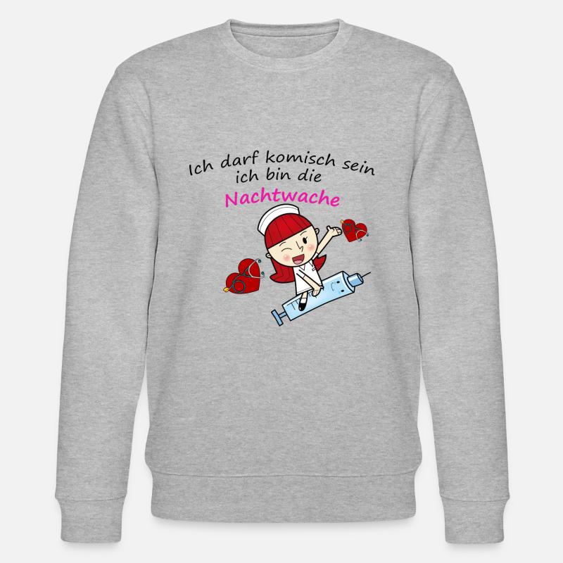 Altenpflege/ krankenschwester Nachtwache - Stanley/Stella Unisex Bio-Sweatshirt CHANGER  - Grau meliert