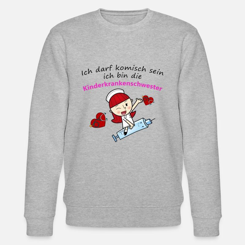 Kinderkrankenschwester - Stanley/Stella Unisex Bio-Sweatshirt CHANGER  - Grau meliert