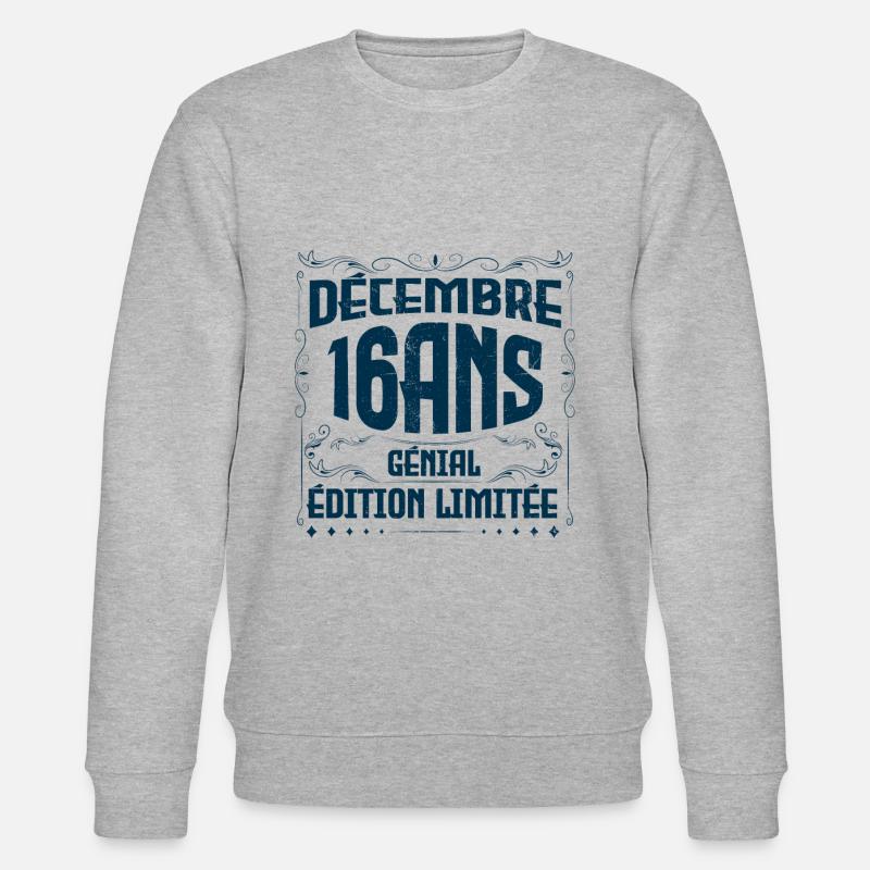 DÉCEMBRE 16 Ans | Édition limitée - Sweat bio CHANGER Stanley/Stella Unisexe - gris chiné