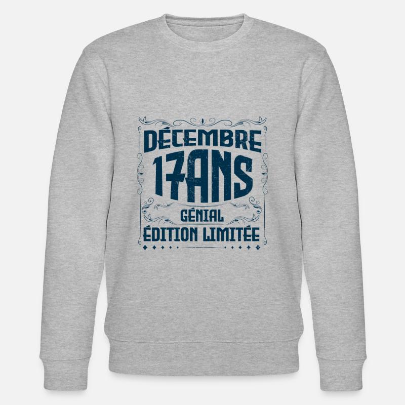 DÉCEMBRE 17 Ans | Édition limitée - Sweat bio CHANGER Stanley/Stella Unisexe - gris chiné