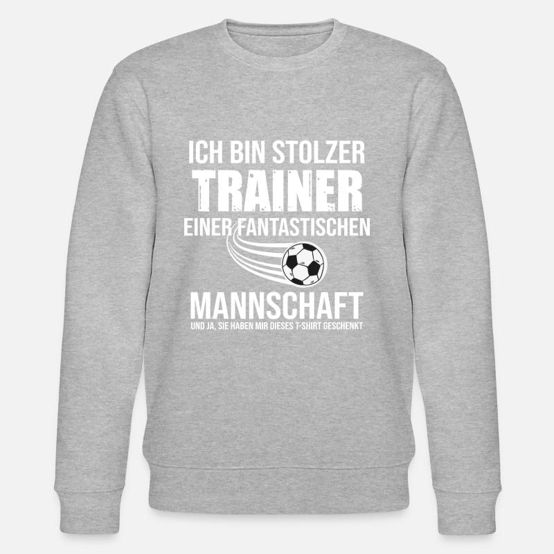 Fußballtrainer Spruch Bester Trainer Fußballcoach - Stanley/Stella Unisex Bio-Sweatshirt CHANGER  - Grau meliert