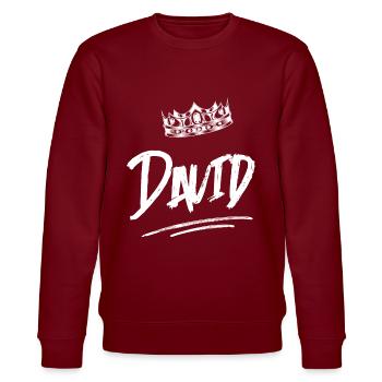 David - Stanley/Stella Unisex Bio-Sweatshirt CHANGER  - Burgunderrot - Vorne - Nik (191cm) & Marisol (170cm)