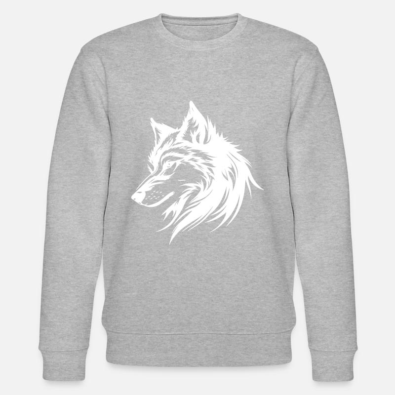 Silhouette de loup - Sweat bio CHANGER Stanley/Stella Unisexe - gris chiné