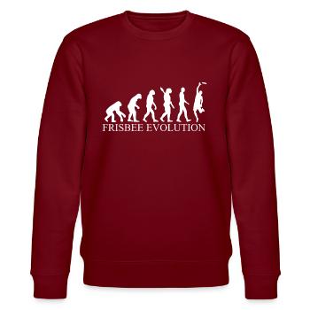 Frisbee evolution - Stanley/Stella CHANGER Unisex Organic Sweatshirt - burgundy - Front - Nik (191cm) & Marisol (170cm)