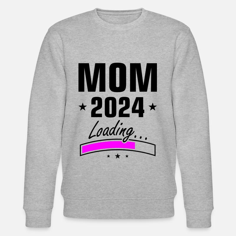 Mama 2024 Loading Mom - Stanley/Stella Unisex Bio-Sweatshirt CHANGER  - Grau meliert