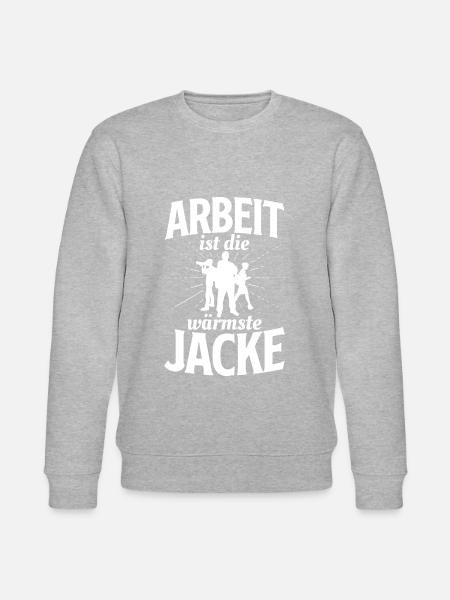 Arbeit ist die wärmste Jacke - für Arbeiter - Stanley/Stella Unisex Bio-Sweatshirt CHANGER  - Grau meliert