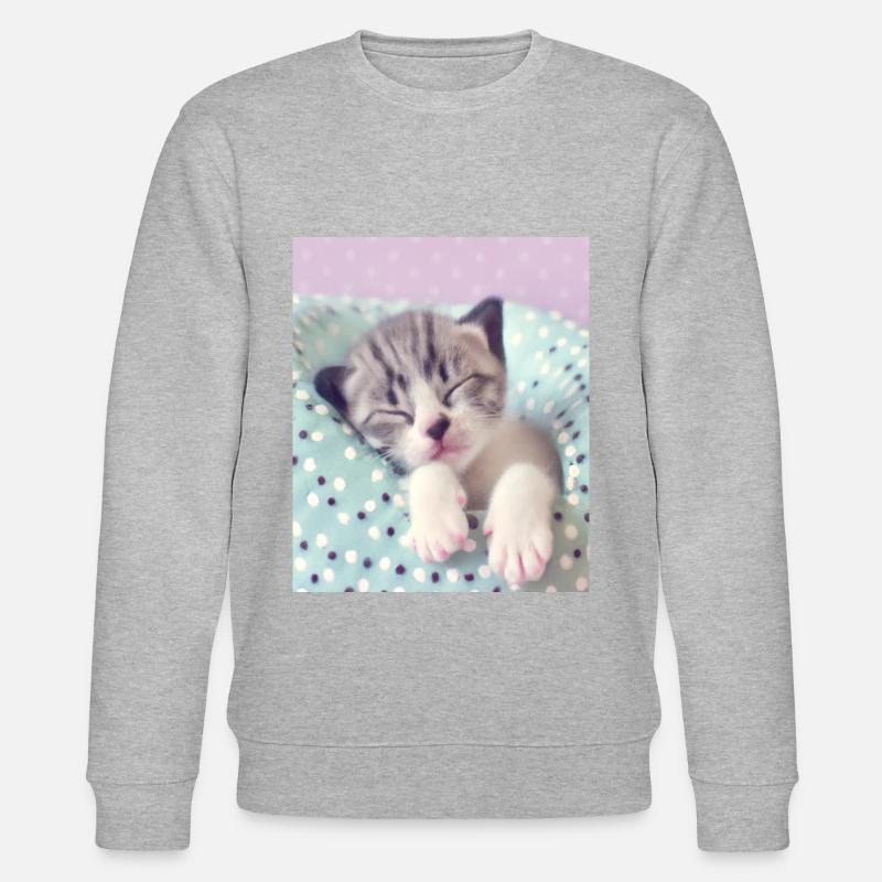 Süßes Baby Kätzchen - Stanley/Stella Unisex Bio-Sweatshirt CHANGER - Grau meliert