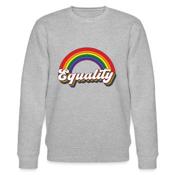 Equality Rainbow - Stanley/Stella CHANGER Unisex Organic Sweatshirt - heather grey - Front - Nik (191cm) & Marisol (170cm)