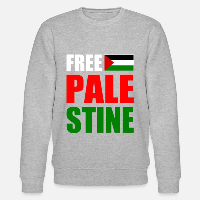 Free palestine - Stanley/Stella Unisex Bio-Sweatshirt CHANGER  - Grau meliert