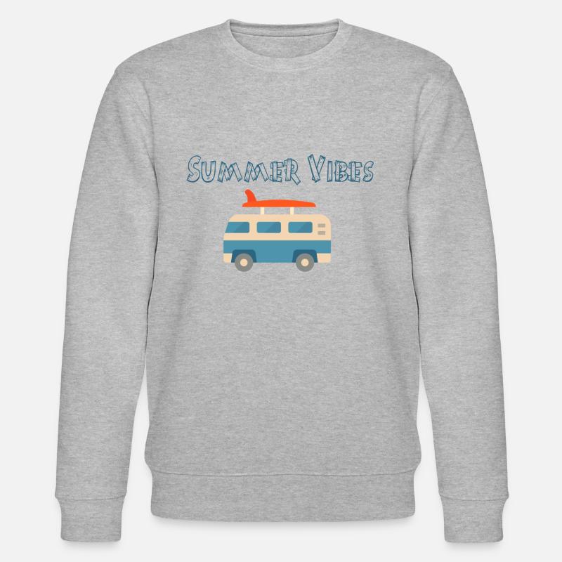 bus summer vibes - Stanley/Stella Unisex Bio-Sweatshirt CHANGER  - Grau meliert