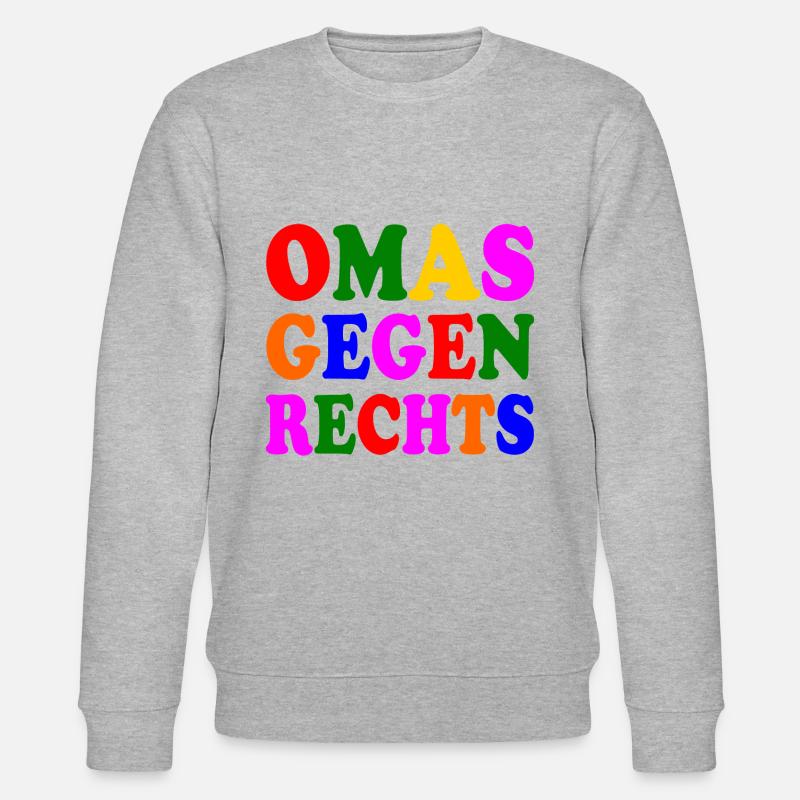 Omas gegen rechts - Stanley/Stella Unisex Bio-Sweatshirt CHANGER  - Grau meliert