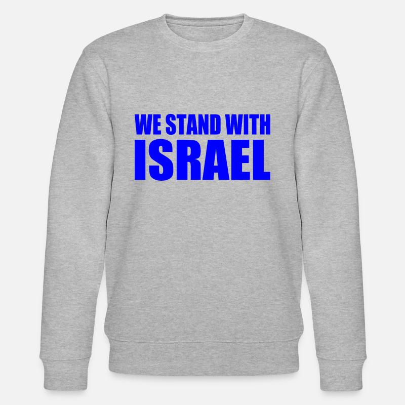 We stand with israel - Stanley/Stella Unisex Bio-Sweatshirt CHANGER  - Grau meliert