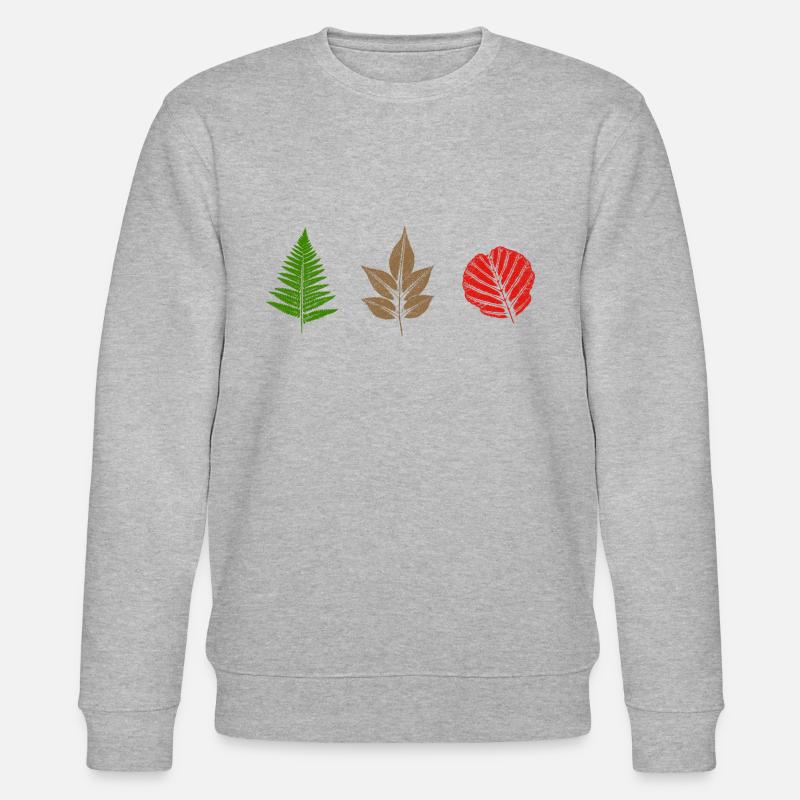 Blätter Design - Stanley/Stella Unisex Bio-Sweatshirt CHANGER  - Grau meliert