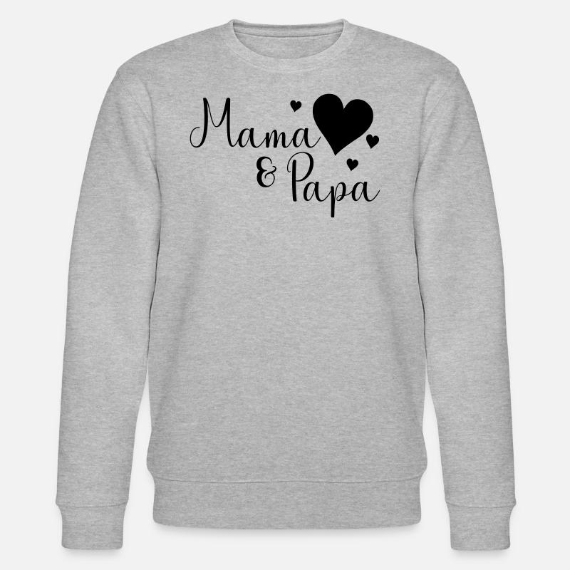 Mama und Papa - Stanley/Stella Unisex Bio-Sweatshirt CHANGER  - Grau meliert