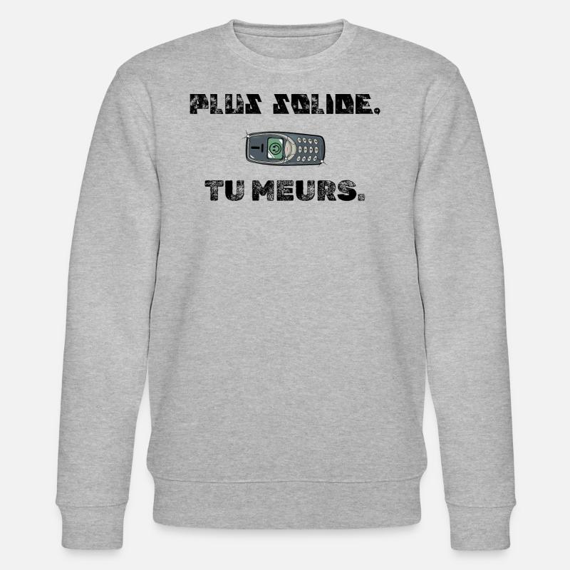 Plus solide tu meurs - Sweat bio CHANGER Stanley/Stella Unisexe - gris chiné