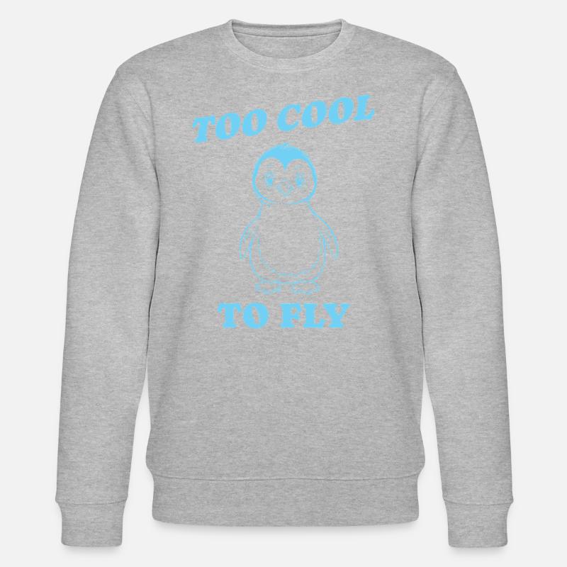 too cool to fly Geschenk - Stanley/Stella Unisex Bio-Sweatshirt CHANGER  - Grau meliert