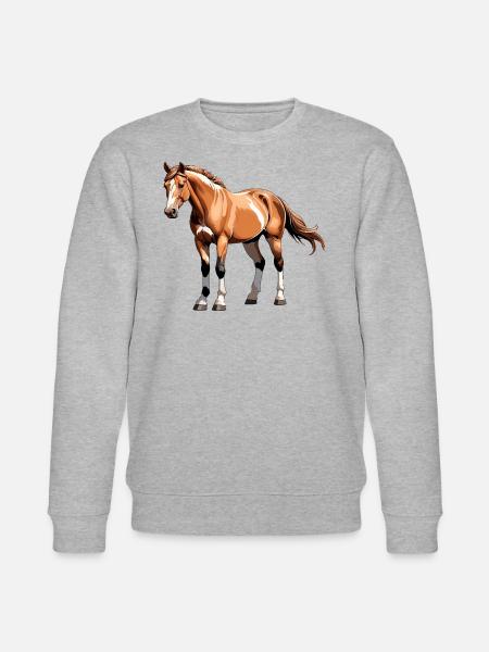 Stickers Cheval - Equestrian Design - Sweat bio CHANGER Stanley/Stella Unisexe - gris chiné