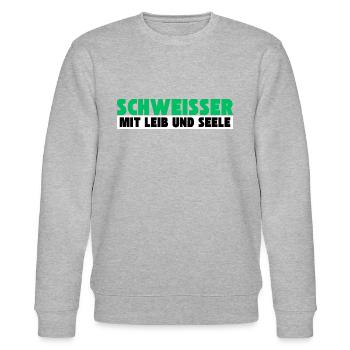 Schweißer mit Leib und Seele - Stanley/Stella Unisex Bio-Sweatshirt CHANGER  - Grau meliert - Vorne - Nik (191cm) & Marisol (170cm)