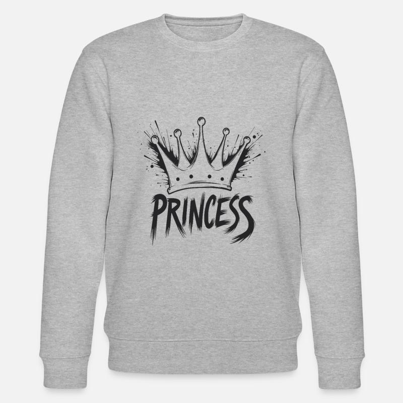 Prinzessin Krone Splash - Stanley/Stella Unisex Bio-Sweatshirt CHANGER  - Grau meliert