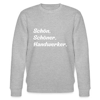 Schön. Schöner. Handwerker - Stanley/Stella Unisex Bio-Sweatshirt CHANGER  - Grau meliert - Vorne - Nik (191cm) & Marisol (170cm)