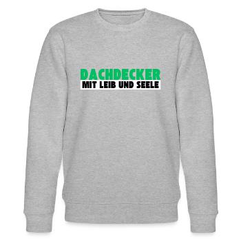Dachdecker mit Leib und Seele - Stanley/Stella Unisex Bio-Sweatshirt CHANGER  - Grau meliert - Vorne - Nik (191cm) & Marisol (170cm)