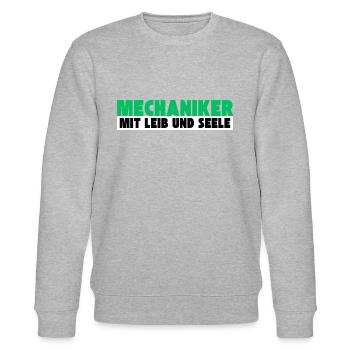 Mechaniker mit Leib und Seele - Stanley/Stella Unisex Bio-Sweatshirt CHANGER  - Grau meliert - Vorne - Nik (191cm) & Marisol (170cm)