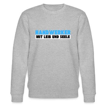 Handwerker mit Leib und Seele - Stanley/Stella Unisex Bio-Sweatshirt CHANGER  - Grau meliert - Vorne - Nik (191cm) & Marisol (170cm)