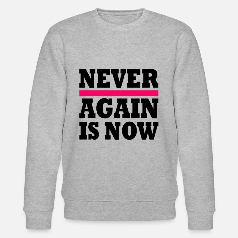Never again is now - Stanley/Stella Unisex Bio-Sweatshirt CHANGER  - Grau meliert