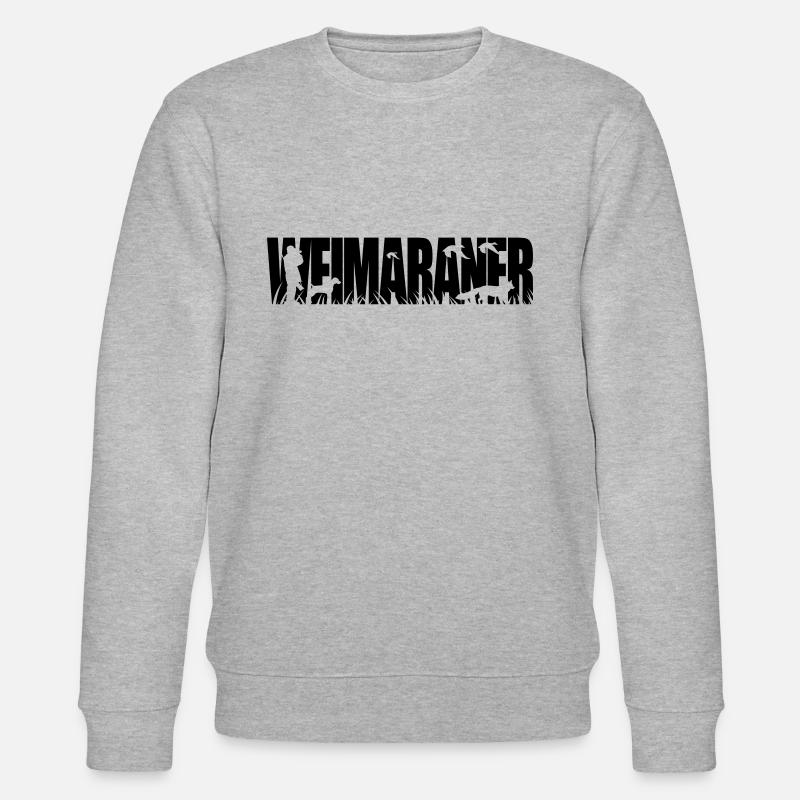 WEIMARANER Jagdhund - Stanley/Stella Unisex Bio-Sweatshirt CHANGER  - Grau meliert