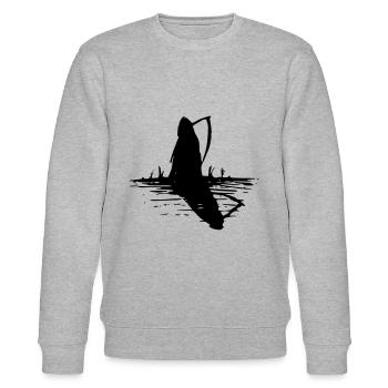 Sensenmann - Stanley/Stella Unisex Bio-Sweatshirt CHANGER  - Grau meliert - Vorne - Nik (191cm) & Marisol (170cm)