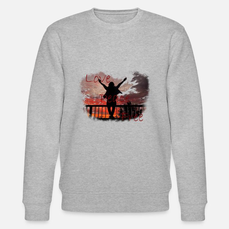 Spruch Design Liebe - Stanley/Stella Unisex Bio-Sweatshirt CHANGER  - Grau meliert