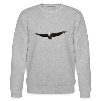 White-tailed Eagle - Stanley/Stella CHANGER Unisex Organic Sweatshirt - heather grey - Front - Nik (191cm) & Marisol (170cm)