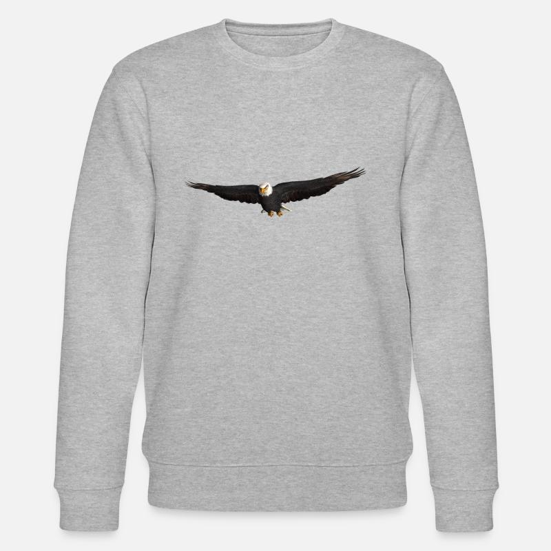 White-tailed Eagle - Stanley/Stella CHANGER Unisex Organic Sweatshirt - heather grey
