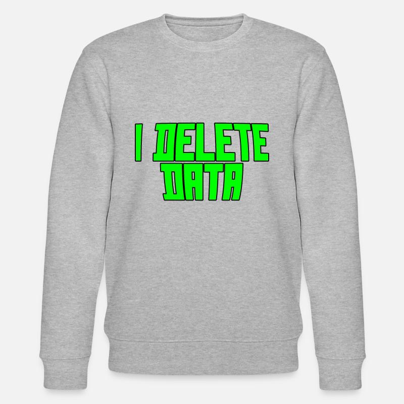 I Delete Data 3 - Stanley/Stella Unisex Bio-Sweatshirt CHANGER  - Grau meliert