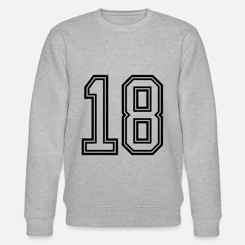 Symbole numérique 18 - Sweat bio CHANGER Stanley/Stella Unisexe - gris chiné