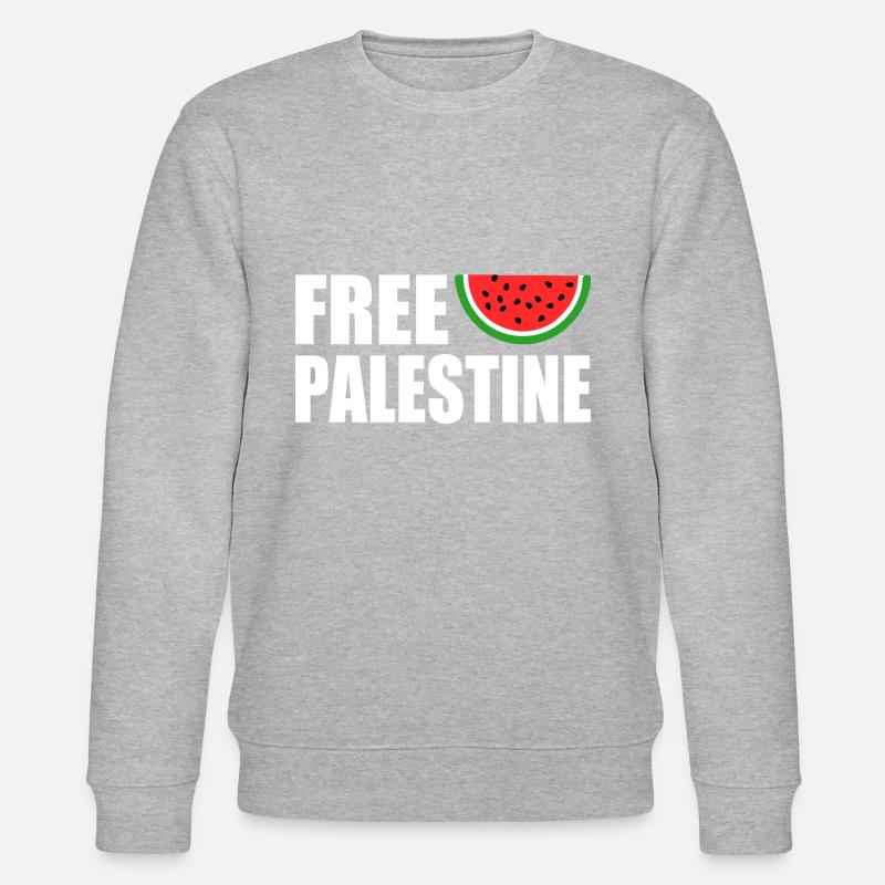 Free palestine - Stanley/Stella Unisex Bio-Sweatshirt CHANGER  - Grau meliert