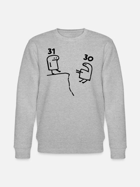 31 år - 31 års fødselsdagsgave sjov 31 år - Stanley/Stella økologisk unisex-sweatshirt CHANGER  - grå meleret