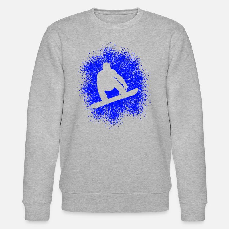 Snowboard Wintersprotler - Stanley/Stella Unisex Bio-Sweatshirt CHANGER  - Grau meliert