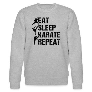 Eat Sleep Karate Repeat - Karate Fighting Karate F - Sweat bio CHANGER Stanley/Stella Unisexe - gris chiné - Devant - Nik (191cm) & Marisol (170cm)