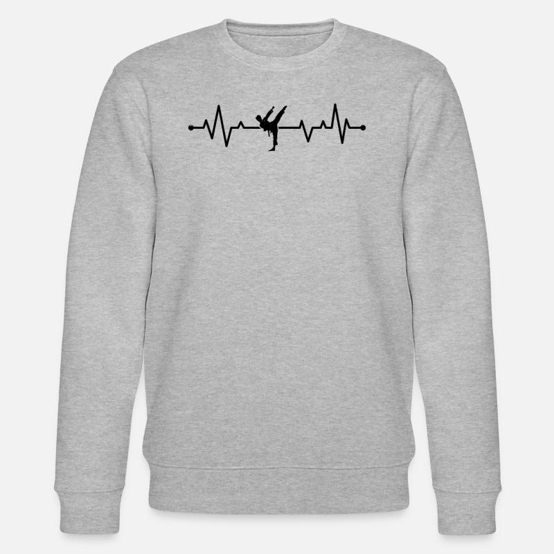 Karaté Heartbeat Karaté Fighter - Sweat bio CHANGER Stanley/Stella Unisexe - gris chiné